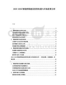 2025-2030智能橋梁建設投資機遇與市場前景分析