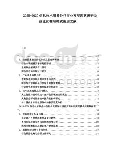 2025-2030信息技術(shù)服務(wù)外包行業(yè)發(fā)展現(xiàn)狀調(diào)研及商業(yè)化變現(xiàn)模式規(guī)劃文獻(xiàn)