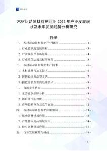 木材運動器材握把行業(yè)2026年產業(yè)發(fā)展現狀及未來發(fā)展趨勢分析研究