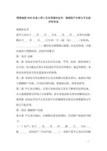 情感破裂2025年度二零二五年離婚協(xié)議書，婚姻財(cái)產(chǎn)分割與子女監(jiān)護(hù)權(quán)協(xié)議