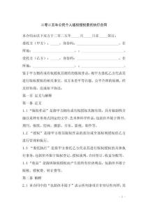 二零二五年公民個(gè)人版權(quán)授權(quán)委托執(zhí)行合同