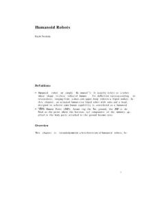 仿人機器人 Humanoid Robots