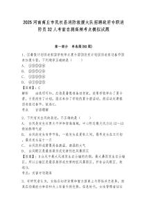 2025河南商丘市民權縣消防救援大隊招聘政府專職消防員32人考前自測高頻考點模擬試題參考答案詳解