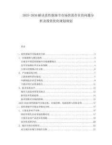 2025-2030解決柔性聯軸節市場供需存在的問題分析及投資優化規劃規劃