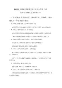 2025秋人教版（新教材）初中化學(xué)九年級(jí)上冊(cè)期中綜合測試卷及答案（三套）