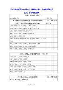 2026屆高考政治一輪復(fù)習(xí)：統(tǒng)編版必修1《中國特色社會主義》必背考點(diǎn)提綱