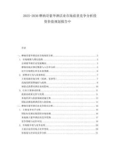 2025-2030摩納哥豪華酒店業市場前景競爭分析投資價值規劃報告中