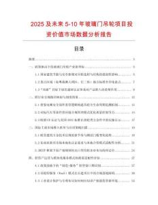 2025及未来5-10年玻璃门吊轮项目投资价值市场数据分析报告