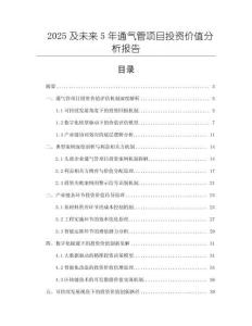 2025及未來5年通氣管項目投資價值分析報告