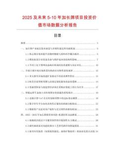 2025及未來5-10年加長篩項目投資價值市場數據分析報告