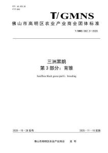 三洲黑鵝第3部分-育雛(T-GMNS 002.3—2025)