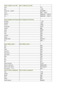 三年級(jí)英語(yǔ)單詞默寫(xiě)表