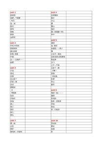 五年級(jí)單詞默寫(xiě)表