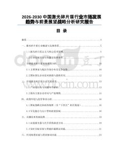 2026-2030中國(guó)激光碎片盾行業(yè)市場(chǎng)發(fā)展趨勢(shì)與前景展望戰(zhàn)略分析研究報(bào)告