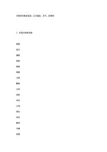 環境寫作素材詞語