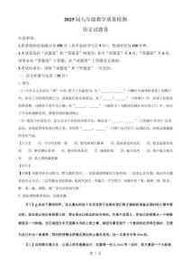 2025年安徽省阜陽市潁上縣中考一模語文試題（解析版）-A4