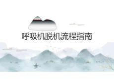呼吸机脱机流程指南2025