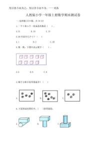2025年人教版小學一年級上冊數(shù)學期末測試卷附答案（精練）