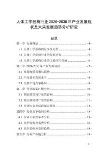人體工學搖椅行業2026-2030年產業發展現狀及未來發展趨勢分析研究