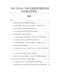 2025及未來5年筆式高溫電灼器項(xiàng)目投資價(jià)值分析報(bào)告