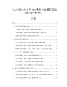 2025及未來5年SMD零件計數器項目投資價值分析報告