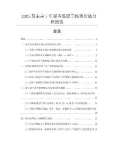 2025及未來5年架子鼓項(xiàng)目投資價(jià)值分析報(bào)告