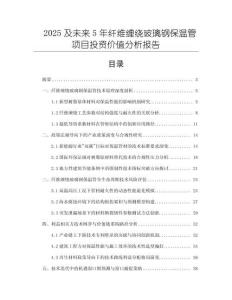 2025及未來5年纖維纏繞玻璃鋼保溫管項(xiàng)目投資價(jià)值分析報(bào)告