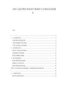 2025人造纖維行業(yè)知識產(chǎn)權(quán)保護與專利布局分析報告