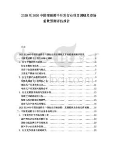 2025至2030中國變速箱千斤頂行業項目調研及市場前景預測評估報告