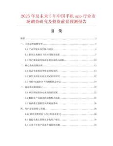 2025年及未來5年中國手機app行業市場調查研究及投資前景預測報告