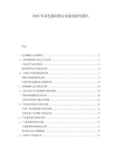 2025年灰色遮陽帆行業(yè)深度研究報告