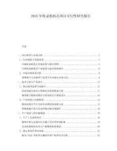 2025年收錄機(jī)機(jī)芯項(xiàng)目可行性研究報(bào)告