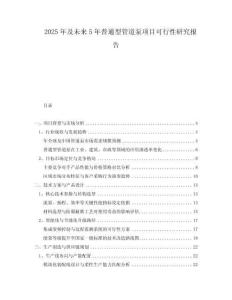 2025年及未來5年普通型管道泵項目可行性研究報告
