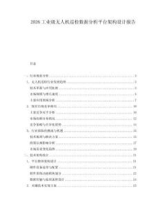 2026工业级无人机巡检数据分析平台架构设计报告