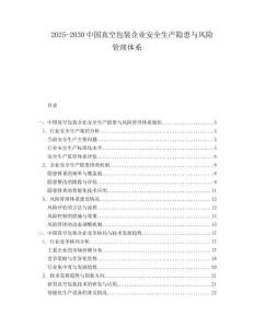 2025-2030中國真空包裝企業(yè)安全生產(chǎn)隱患與風(fēng)險(xiǎn)管理體系