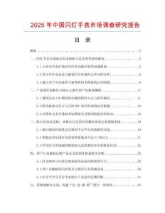 2025年中國閃燈手表市場調查研究報告