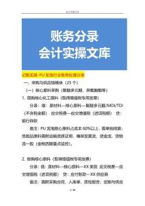 記賬實(shí)操-PU發(fā)泡行業(yè)賬務(wù)處理分錄