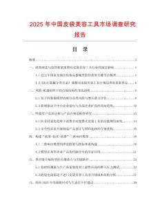 2025年中國皮袋美容工具市場調(diào)查研究報告