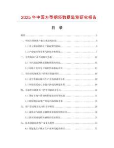2025年中國方型鋼坯數據監測研究報告