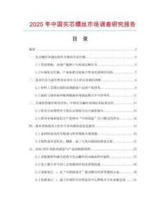 2025年中国实芯螺丝市场调查研究报告