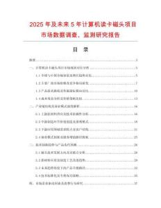 2025年及未來(lái)5年計(jì)算機(jī)讀卡磁頭項(xiàng)目市場(chǎng)數(shù)據(jù)調(diào)查、監(jiān)測(cè)研究報(bào)告