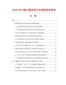 2025年中國(guó)糾偏系統(tǒng)市場(chǎng)調(diào)查研究報(bào)告