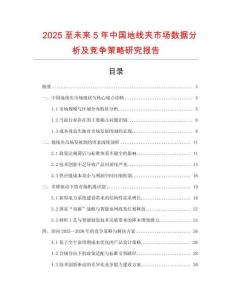 2025至未來5年中國地線夾市場數(shù)據(jù)分析及競爭策略研究報(bào)告