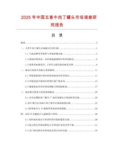2025年中國五香牛肉丁罐頭市場調查研究報告