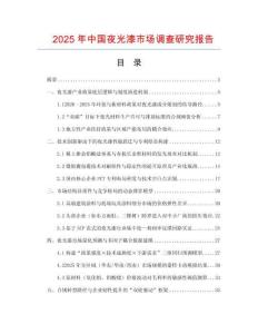 2025年中國夜光漆市場調查研究報告