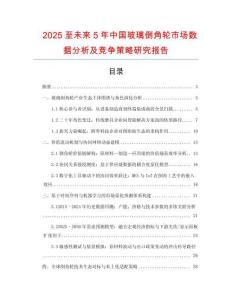 2025至未來5年中國玻璃倒角輪市場數(shù)據(jù)分析及競爭策略研究報告