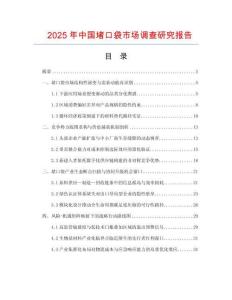2025年中國堵口袋市場調查研究報告
