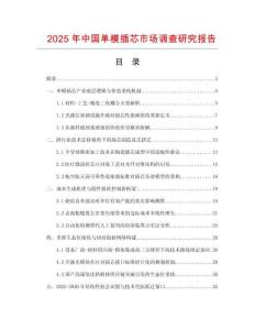2025年中國(guó)單模插芯市場(chǎng)調(diào)查研究報(bào)告