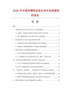 2025年中國(guó)單槽帶瀝板水池市場(chǎng)調(diào)查研究報(bào)告