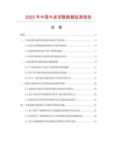 2025年中國牛皮涼鞋數(shù)據(jù)監(jiān)測報告